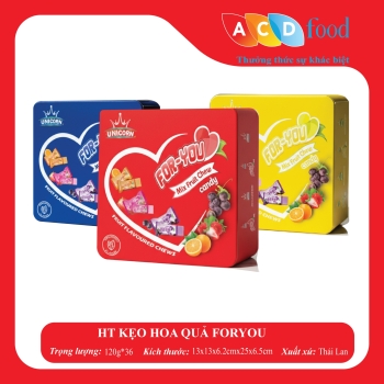 HỘP THIẾC KẸO HOA QUẢ FOR YOU